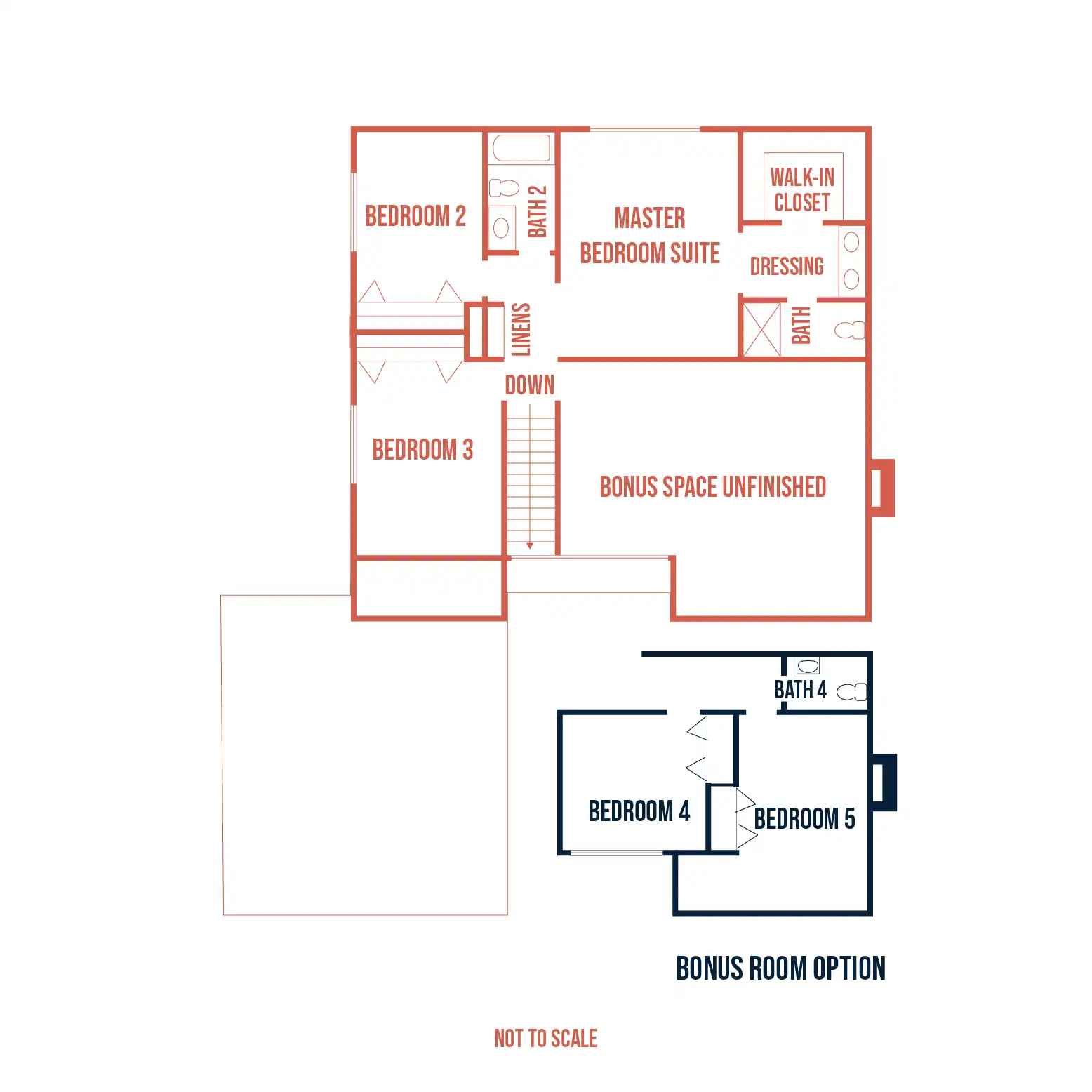 Chesterfield Plan 7 Second Floor and Bonus Room Option.